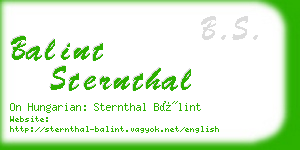 balint sternthal business card